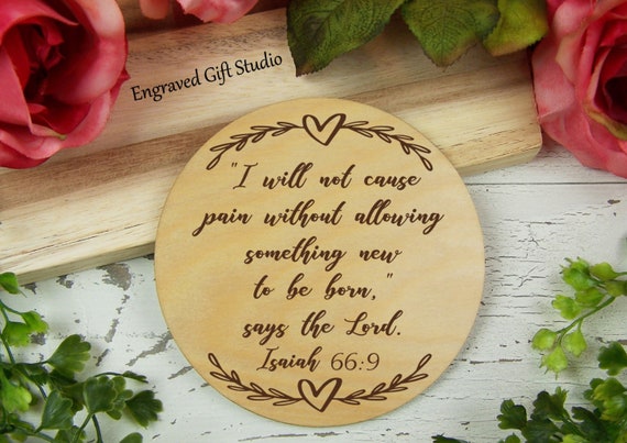 Biblical Baby Announcement Sign, Isaiah 66:9 I Will Not Cause Pain Without Allowing Something New To Be Born, Rainbow Pregnancy After Loss