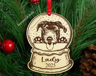 Irish Wolfhound Christmas Ornament, Personalized Dog Gift for Owners, Fur Baby Gift, Pet Loss Memorial Sympathy Remembrance Dog Mom Keepsake