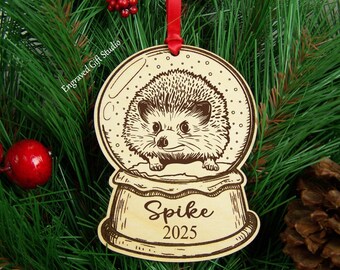 Hedgehog Christmas Ornament Sign Personalized Hedgie Lover Pet Parent Gift Mom Dad Memorial Sympathy Remembrance Keepsake Hedgehog Gift Idea