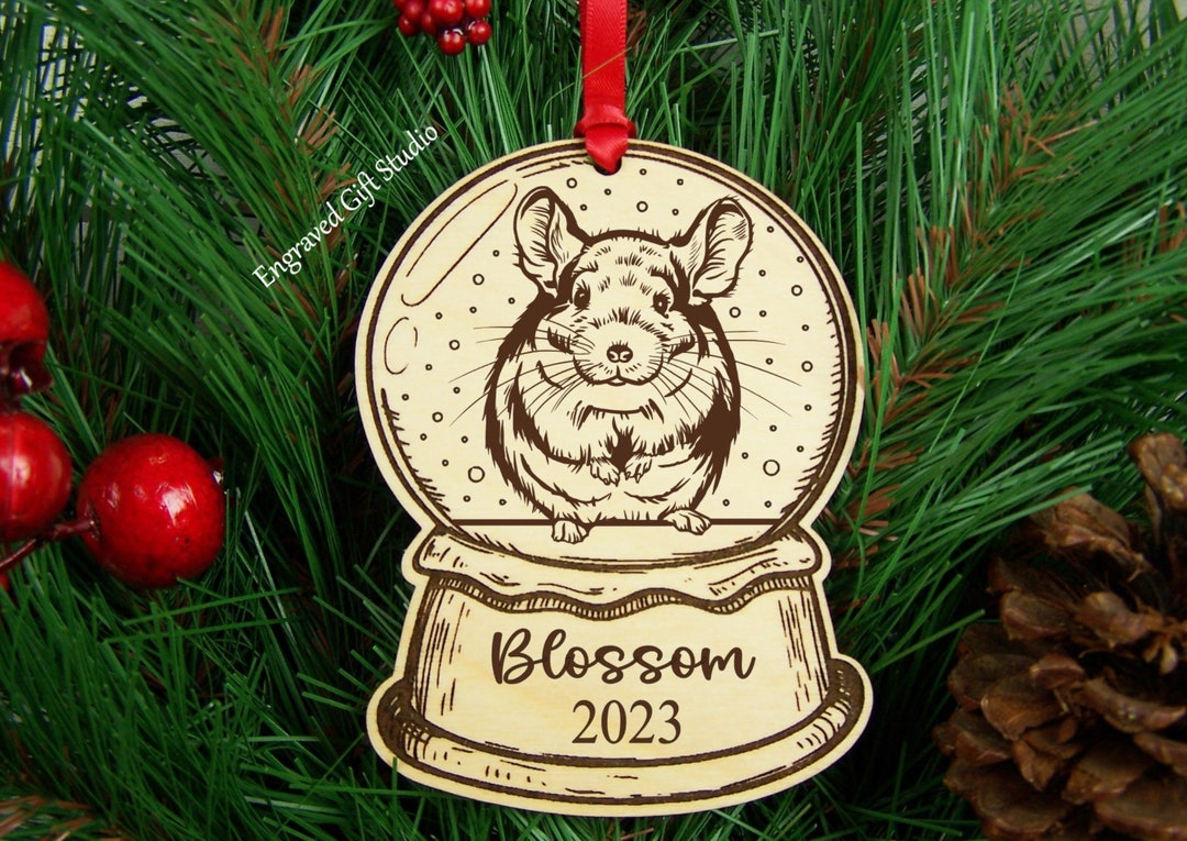 Chinchilla Christmas Ornament 