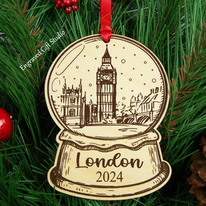 London England Christmas Ornament, Big Ben Clock Tower Ornament Keepsake, Great Britain British Gift, UK United Kingdom Vacation Travel Gift