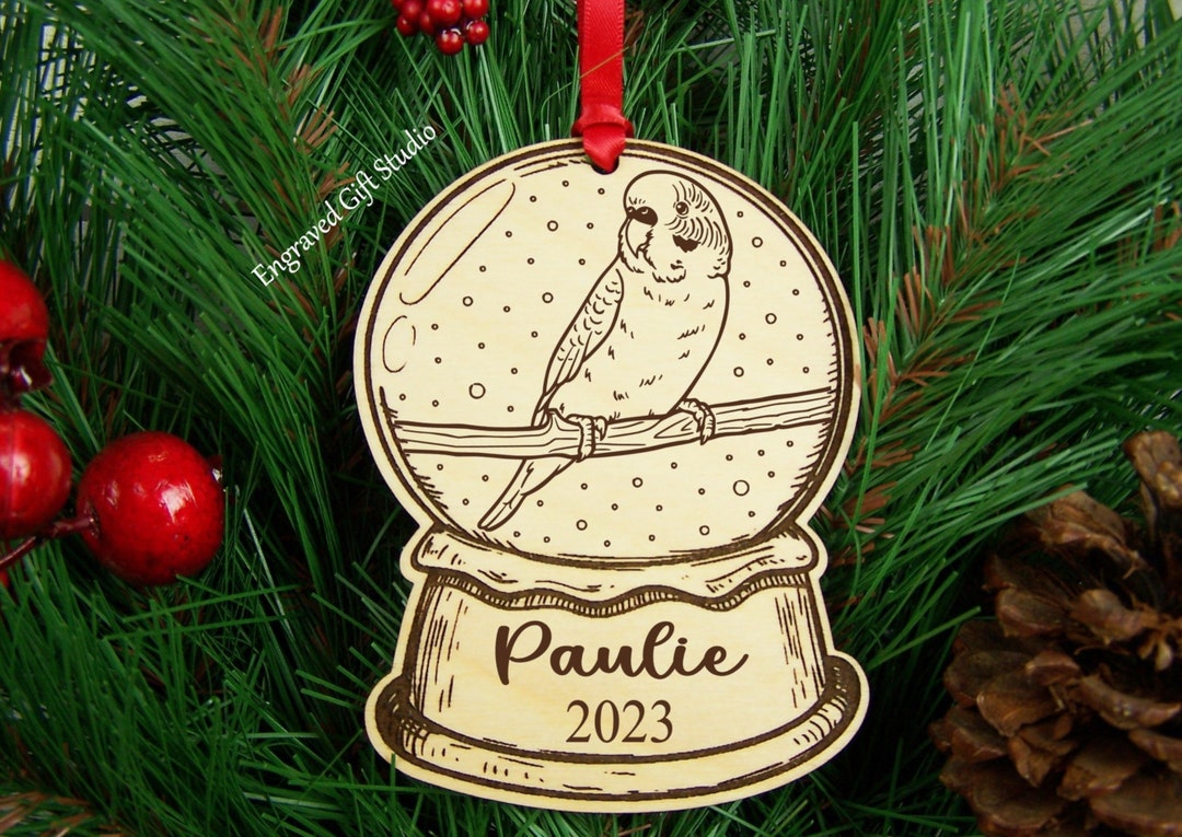 Parakeet Christmas Ornament Personalized Budgie Gift for Bird Etsy