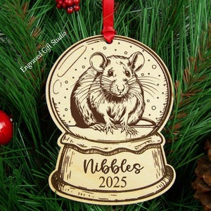 Rat Ornament, Mouse Ornament, Pet Rat Memorial Ornament Sympathy Gift, Cute Rat Christmas Ornament Personalized Rat Gift, Rat Owner Gift
