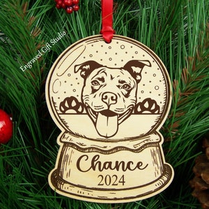 American Pitbull Ornament, Pitbull Gifts, Personalized Dog Ornament Sign, Pittie Dog Mom Dad Christmas Tree Ornament Pit Bull Dog Lover Gift