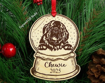 Newfoundland Dog Christmas Ornament Sign Personalized Pet Gift for Dog Owner, Mom Memorial Sympathy Remembrance, Newfie Gift Christmas Decor