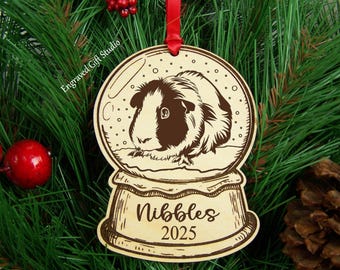 Guinea Pig Christmas Ornament Sign Personalized Pet Parent Gift, Custom Christmas Gift, Mom Dad Memorial Gift, Sympathy Remembrance Keepsake