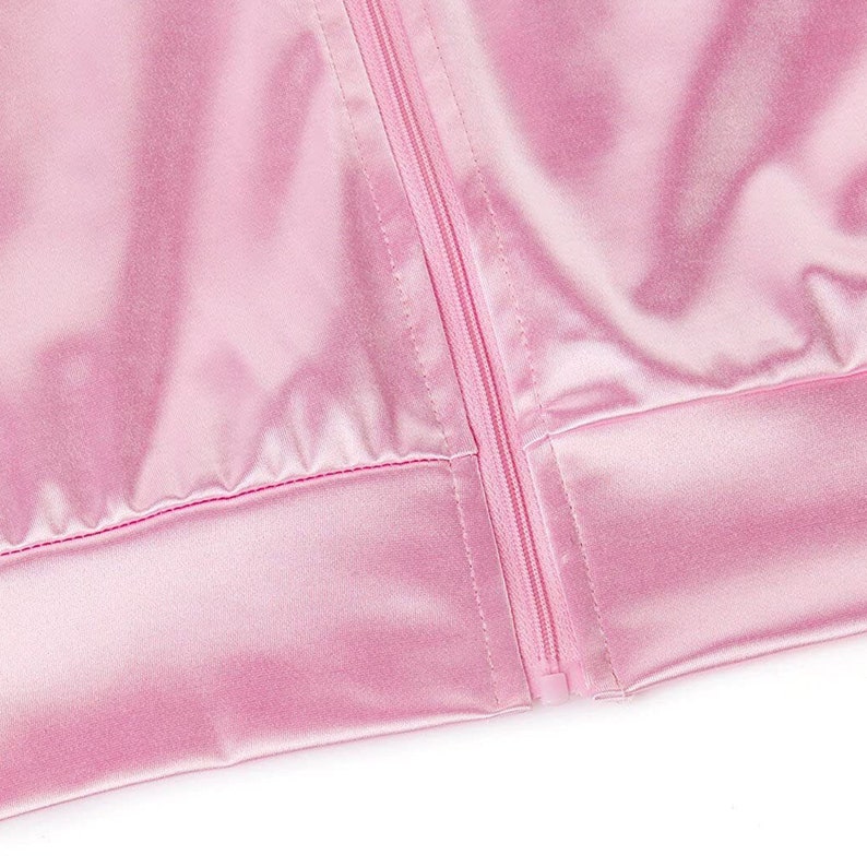 Ladies Pink Grease Satin Jacket 1950s Womens Hen Night Party Etsy