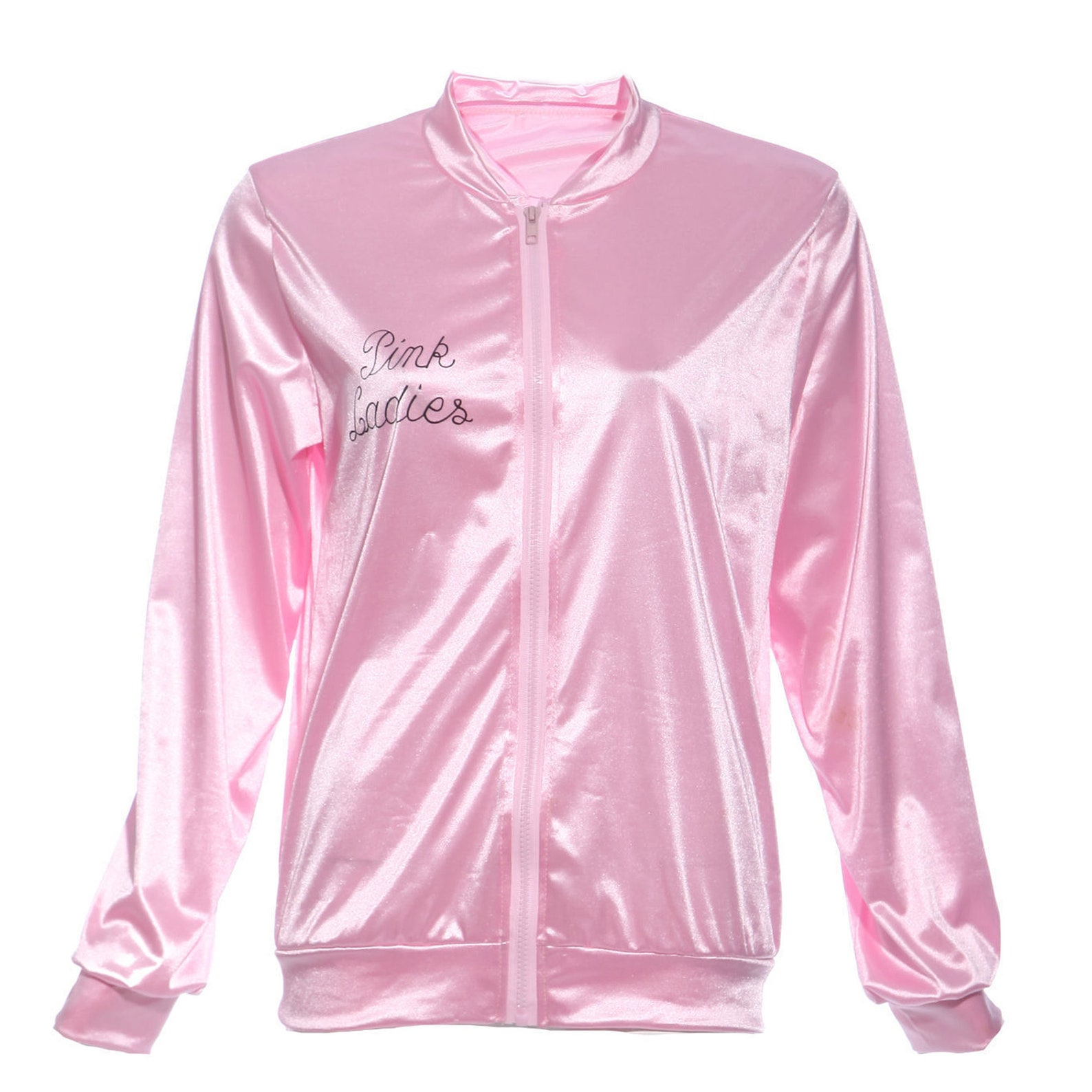 Ladies Pink Grease Satin Jacket 1950s Womens Hen Night Party Etsy