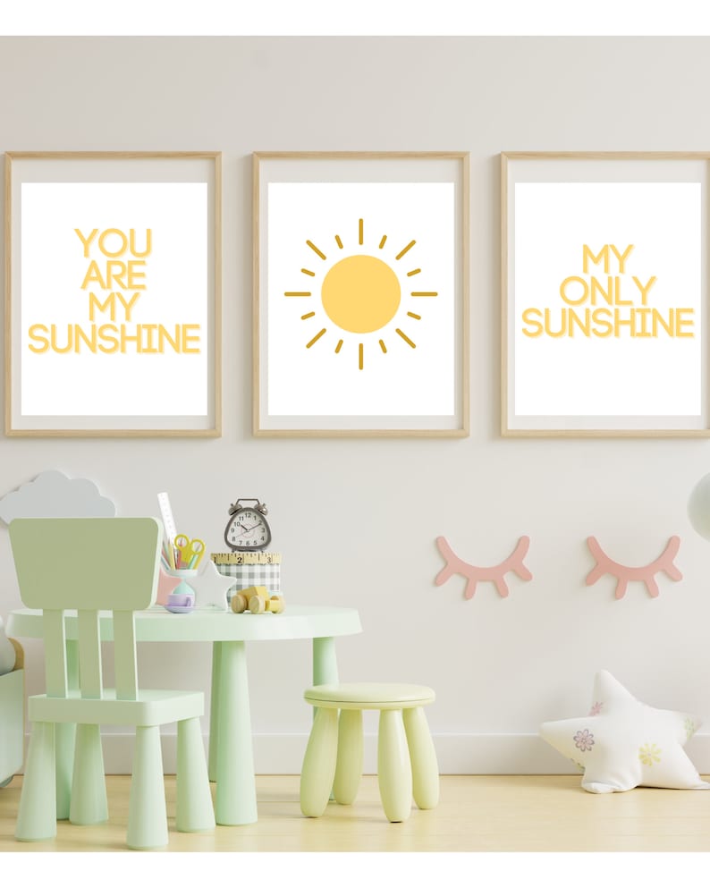 You Are My Sunshine Nursery Printable (3 Prints) - Etsy