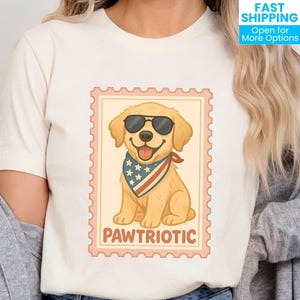 4th of July Dog Mom Tee, Patriotic Dog Shirt, Funny Dog Lover Gift, USA Flag T Shirt, Red White and Blue Puppy Tee, Independence Day T-Shirt