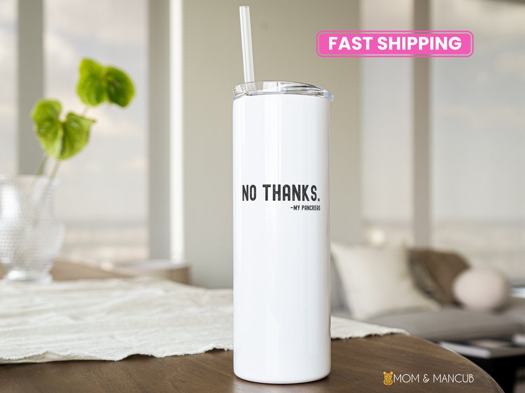 Lazy Pancreas Skinny Tumbler, Gift for Diabetic, Type 1 Diabetes ...
