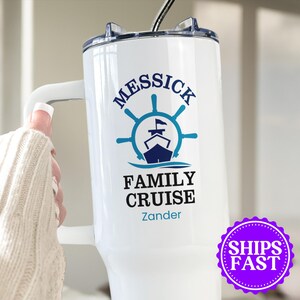 Personalized Family Cruise Tumbler, Family Vacation Travel Mug, Custom Beach Tumbler with Straw, Summer Cruise Gift Cup, Family Trip Travel
