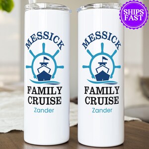 Personalized Family Cruise Tumbler, Family Vacation Travel Mug, Custom Beach Tumbler with Straw, Summer Cruise Gift Cup, Family Trip Travel
