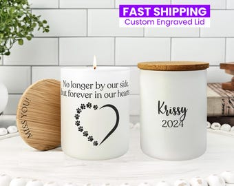 Personalized Pet Memorial Candle, Custom Remembrance Gift, Dog Loss Gift, Cat Sympathy Candle, Pet Loss Grief Gift, In Loving Memory Candle