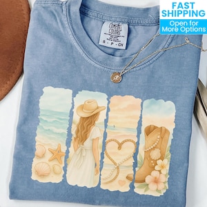 Coastal Cowgirl Bach Comfort Colors® TShirt, Western Bachelorette Tee, Last Rodeo T Shirt, Beach Bachelorette Gift, Cowgirl Bridesmaid Gifts