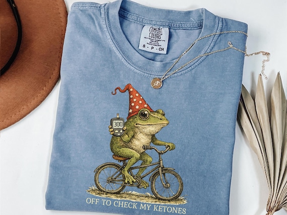 Funny Diabetic Frog Comfort Colors Shirt, Diabetes Awareness Humor Shirt, Type 1 Diabetes Tee, Diaversary Gift, Vintage Frog Shirt
