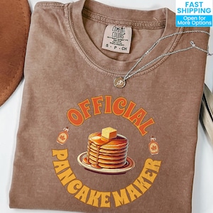 Retro Official Pancake Maker Shirt, Fathers Day Gift, Dad Breakfast T-Shirt, Grandpa Gift, Dad Birthday Shirt, Funny Dad Pancake Maker Tee
