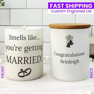 Engagement Candle, Personalized Gift, Bride To Be Gift, Couples Gift, Custom Wedding Gift, Engagement Party, Custom Engagement Gift for Her