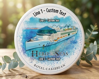 Hero of the Seas Cruise Ship Magnet | Die-Cut Magnet, Custom Text