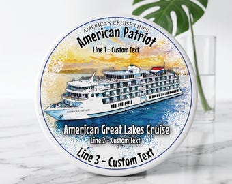 American Cruise Lines, custom cruise cabin die-cut magnet, 2 sizes. personalize it