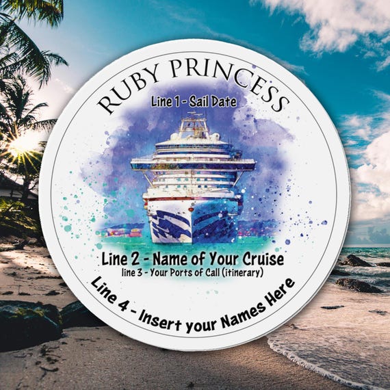 Ruby Princess Die-Cut Magnet, 4-inch and 6-inch Diameter, Personalize it