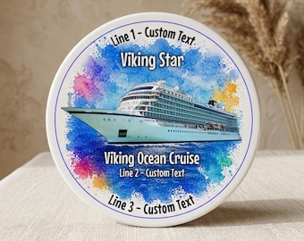 Viking Star Ocean cruise magnet, two sizes, personalize it