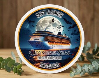 Halloween Odyssey of the Seas Die-Cut Magnet, 6 inch Diameter, Personalize It