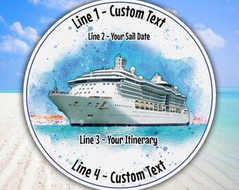 Custom Brilliance of the Seas 8-inch diameter Cruise Ship Magnet, sans ship name