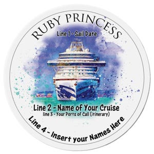 Ruby Princess Die-Cut Magnet, 4-inch and 6-inch Diameter, Personalize it image 5