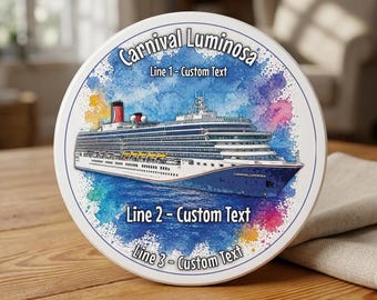 Carnival Luminosa, decoración para la puerta del camarote del crucero, imán troquelado, personalízalo.