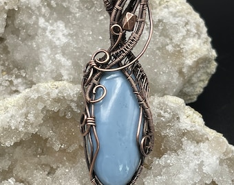 Wire Wrapped Owyhee Blue Opal