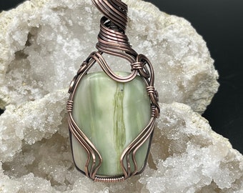 Wire Wrapped Larsonite Pendant