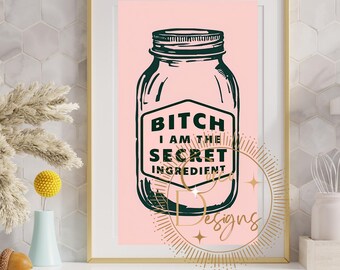 Adult Secret Ingredient Funny PNG Digital Download, Kitchen Apron, Towel, Shirt Design, Baker, Chef, Cook, Recipe, Mother's Day, Poster, Art