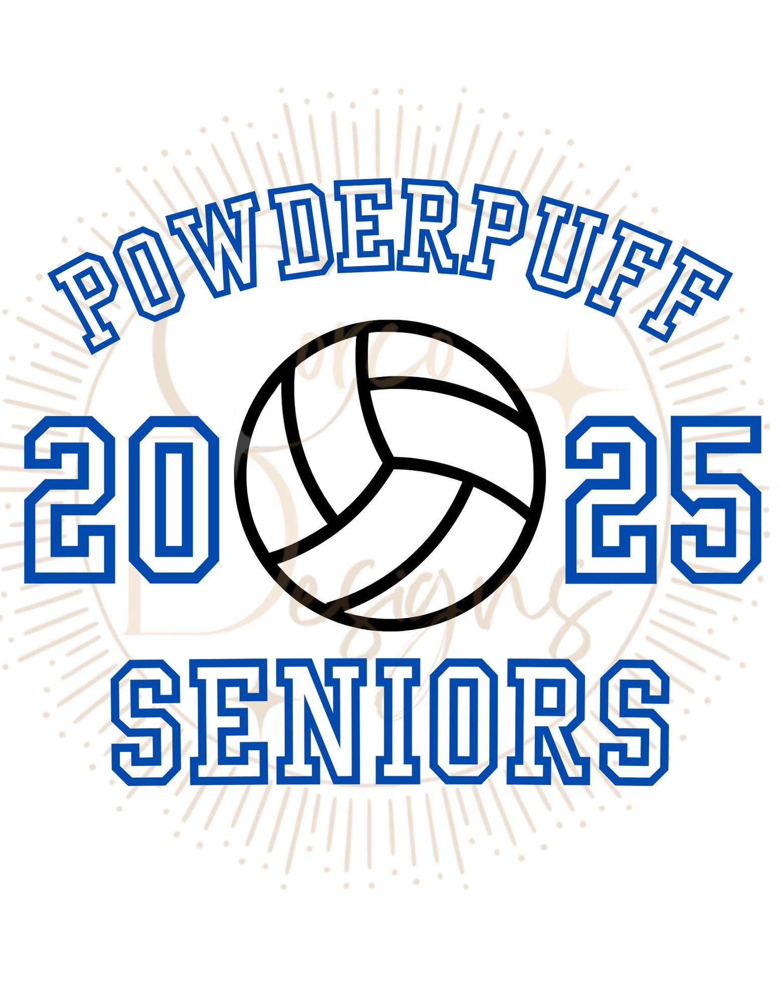 Volleyball Powderpuff Seniors 2025 Design, Contact Us For Customization,  Design In This Listing Is Exactly As Shown, SVG Cutting File, image size:1555x2000