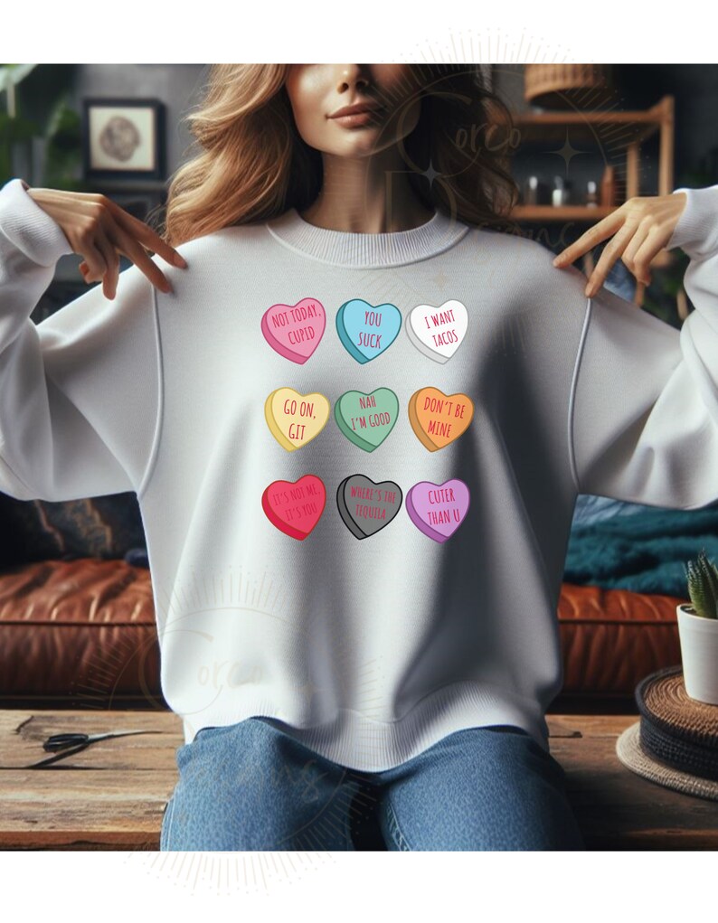 Valentines Candy Hearts png, Candy Hearts Design, Funny Valentines png, Conversation hearts png, Candy Hearts png, Anti-Valentines day image 4