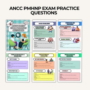 ANCC PMHNP Practice Questions 2026-2027, Complete Pack (PDF) - Etsy