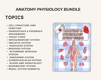 Anatomy & Physiology Study Guide – Nursing Notes Bundle, New Hyperlinked 2026 (PDF)