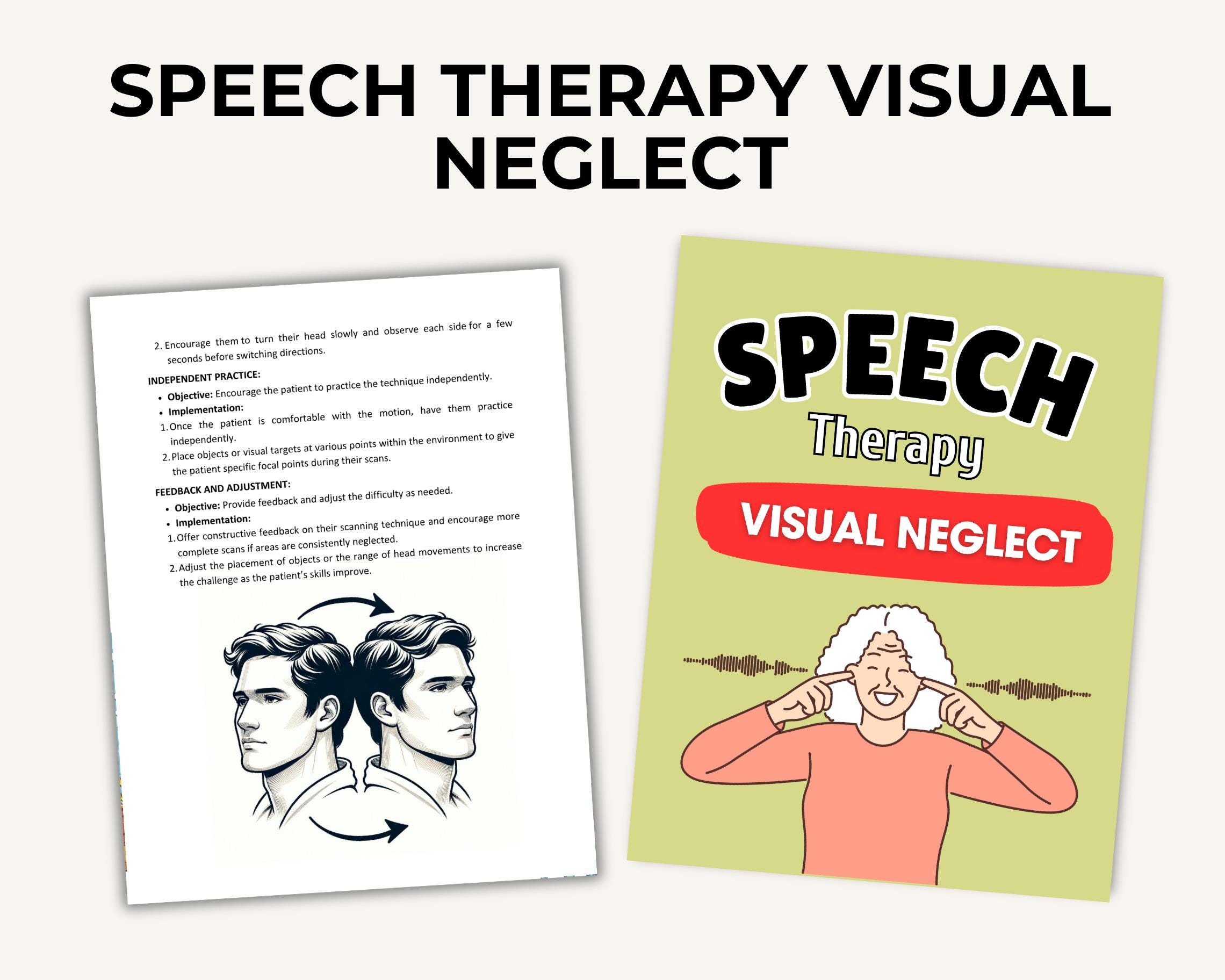 Visual Neglect Speech Therapy Pack: Worksheets & Handouts (PDF) - Etsy