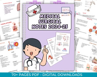 Med Surg Nursing Notes, Studienführer-Bundle (Digitaler Download) 2024-25