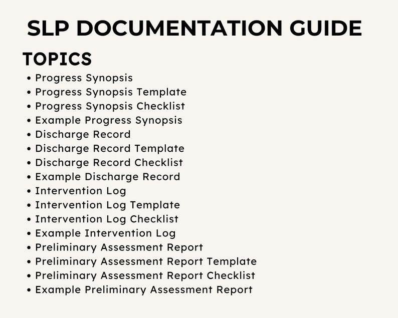 Speech Therapy Documentation Guide: SLP Templates & SOAP Notes (digital ...