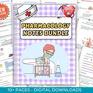 Nursing Pharmacology, Pharmacology Study Guide, NCLEX Pharmacology, Nursing Study Guide, Nursing Bundle, Nursing School, Digital Download