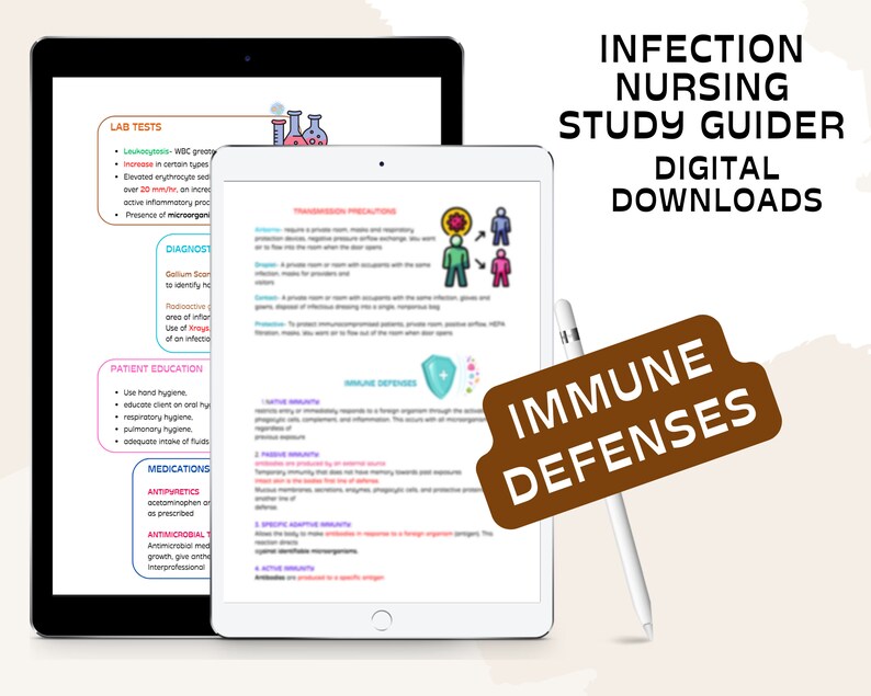 Infection Nursing Study Guide, Immunology Notes (PDF) - Etsy