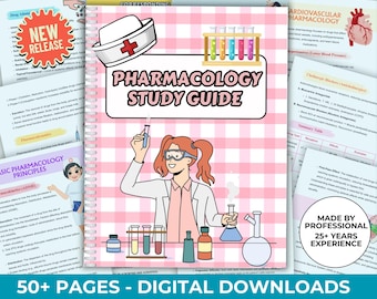 Pacchetto di guide allo studio di farmacologia: appunti di infermieristica NCLEX (download digitale)