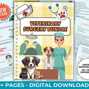 Veterinary Surgery Bundle, Vet Tech Notes, VTNE prep, Veterinary Notes