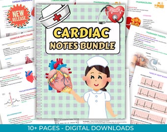 Cardiac Nursing Notes Bundle: Med-Surg Study Guide (Digital Download)
