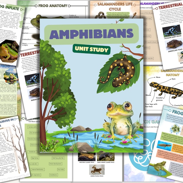 Amphibian Unit Mysteries Unfolded: A Complete Study Companion! Amphibians; Frogs, Toads, Salamanders, Reptiles etc.