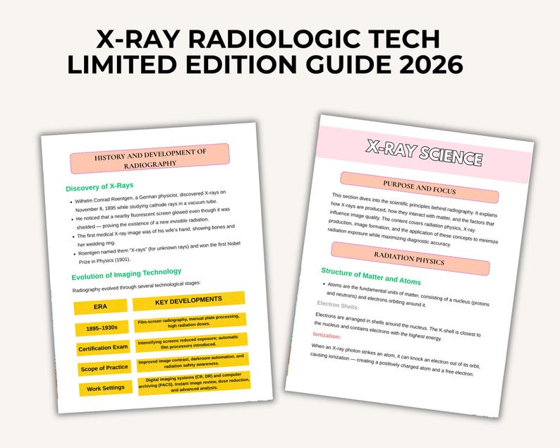 Radiologic Tech Study Exam, X-ray Review Guide (digital Download) - Etsy