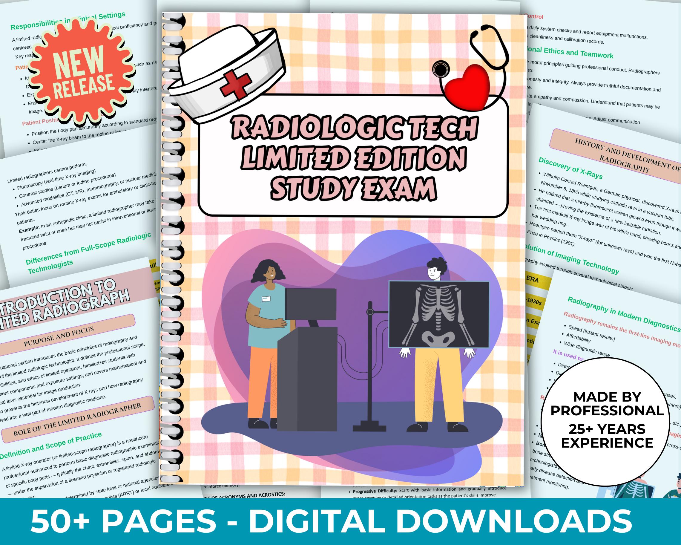 Study Radiology Tech Radiologic Tech Study Exam, X-ray Review Guide (digital Download) - Etsy