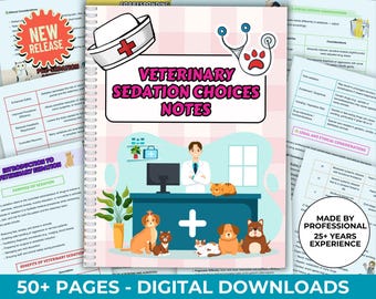 Veterinary Sedation Notes: Vet Tech Anesthesia Guide (Digital Download)