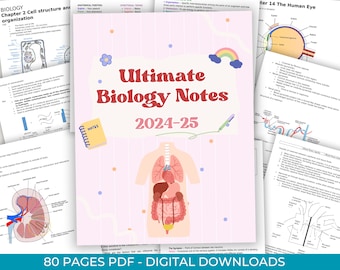 Die ultimativen Biologie Notizen, perfekt für Schüler, um ihre Prüfungen zu bestehen und erfolgreich zu sein